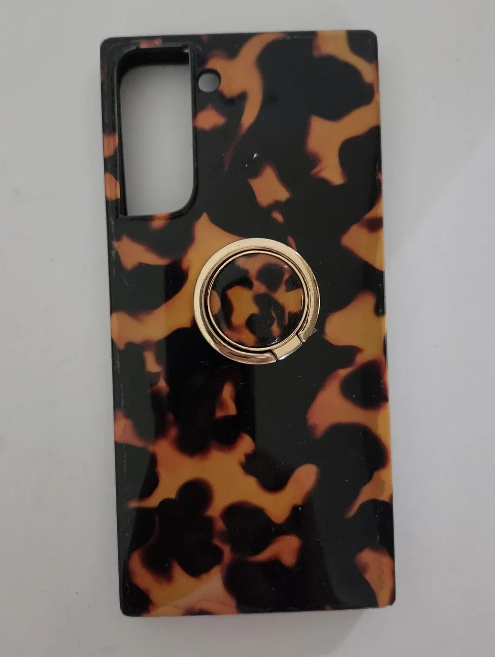 Flaunt SQUARE® Tortoise Shell Samsung Galaxy S21 Case With Phone Ring